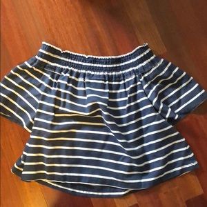 Off the shoulder striped top